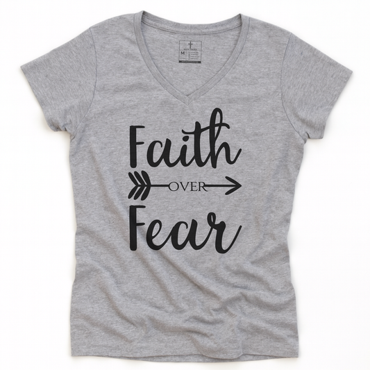 FAITH OVER FEAR V-NECK TEE