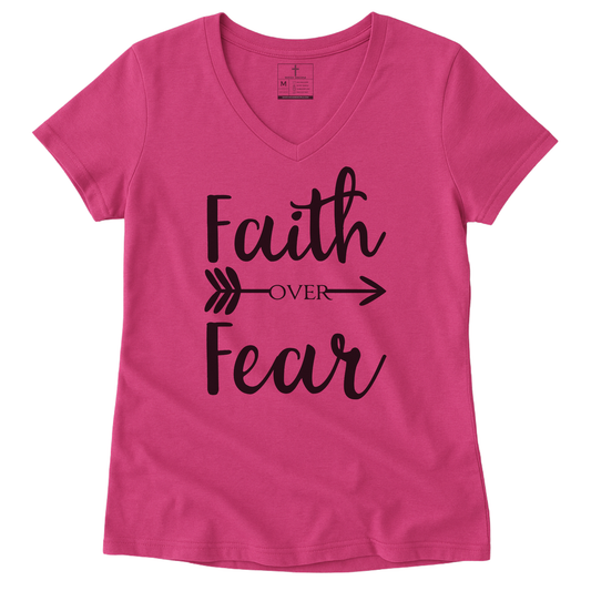 FAITH OVER FEAR V-NECK TEE